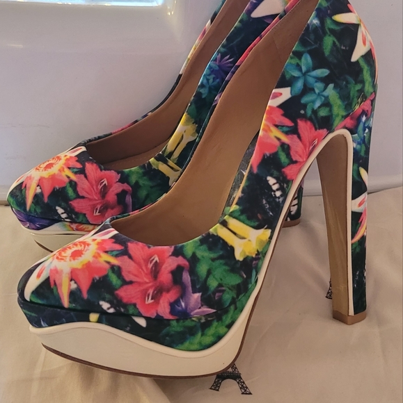Shoes heels Stiletto Pumps floral - Picture 5 of 7
